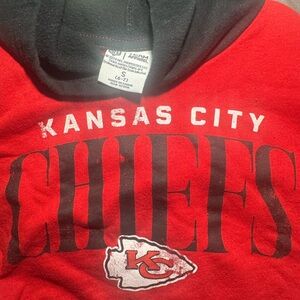 Kansas City Chiefs Hoodie – NFL Team Apparel Red, Black & Grey Size Small 6/7